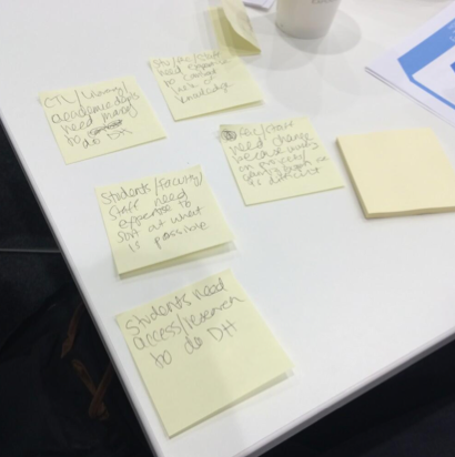 c/o Jacque Hettel - some of the post-its I was using to make point of view statements