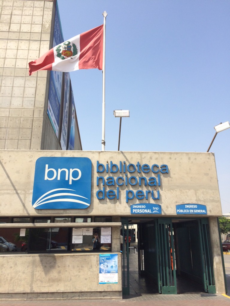 Biblioteca Nacional del Perú, down the street from Ministerio de Cultura, where HASTAC 2014 was held.